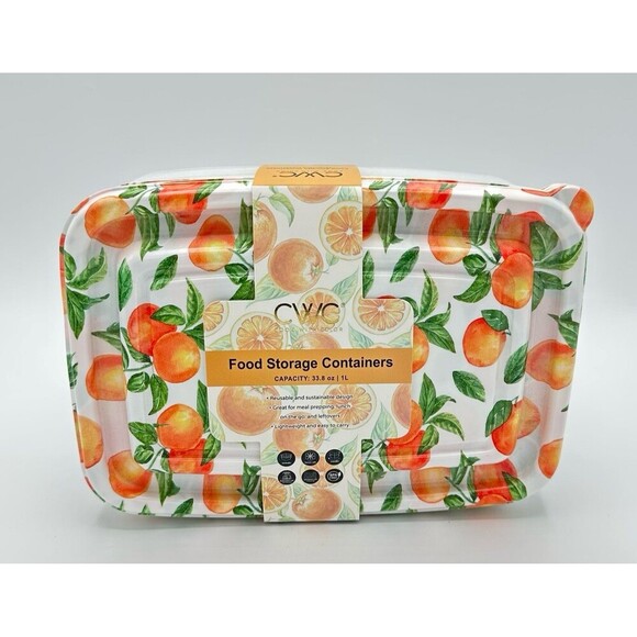 CWC 20-Piece Orange Fruit Food Storage Containers - Picture 1 of 3